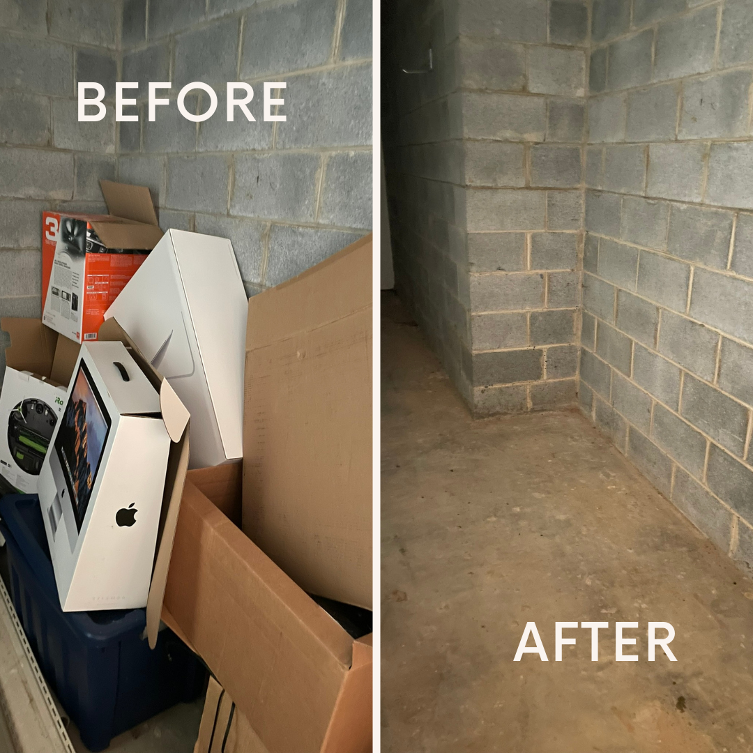Before and after junk removal transformation
